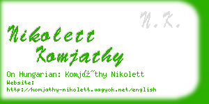 nikolett komjathy business card